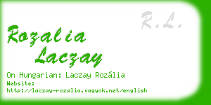 rozalia laczay business card